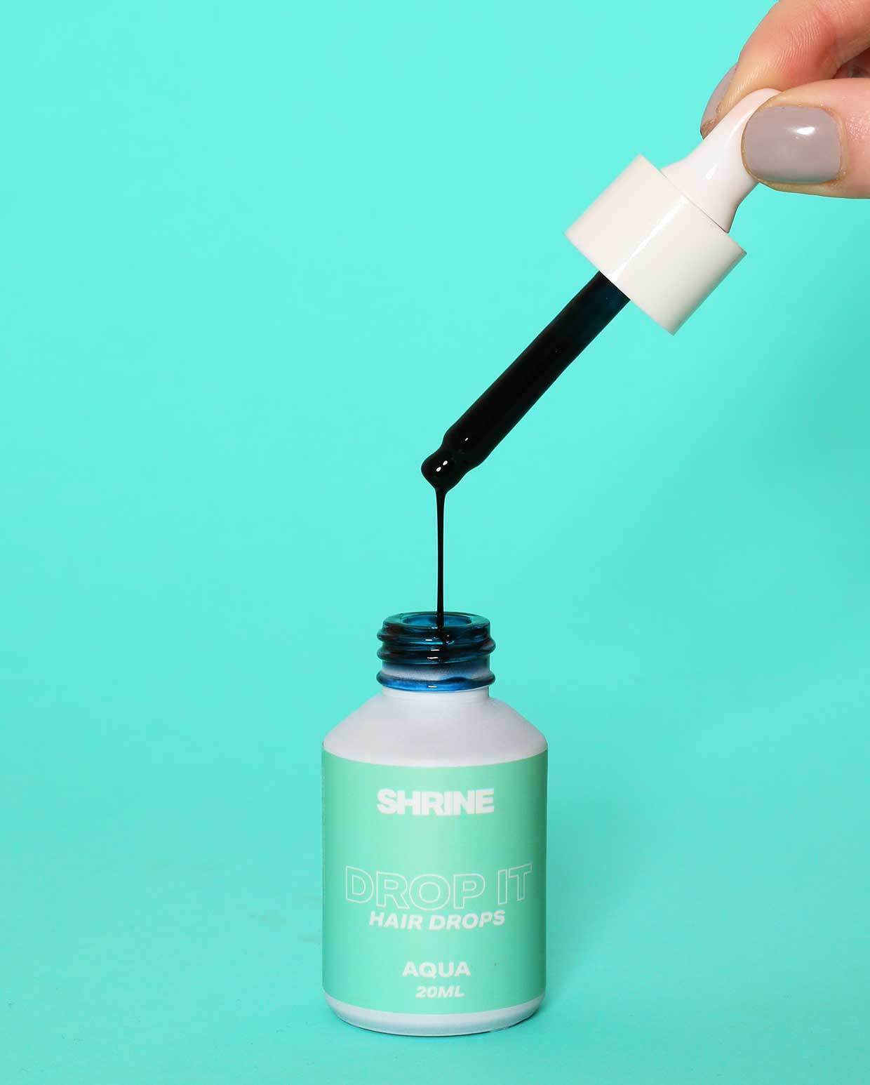 Aqua semi permanent hair dye Dropper