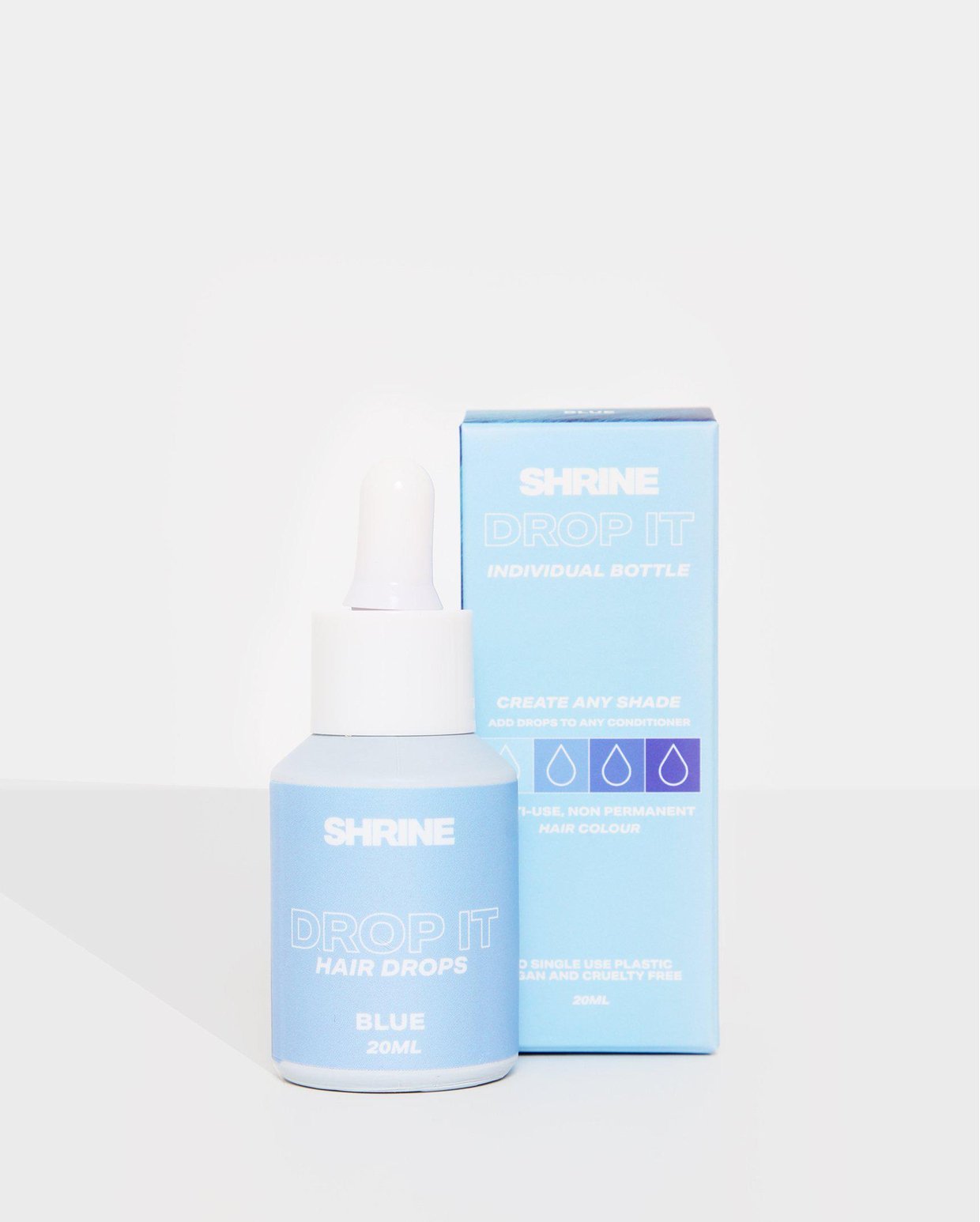 Blue semi permanent hair dye DROP IT individual bottle
