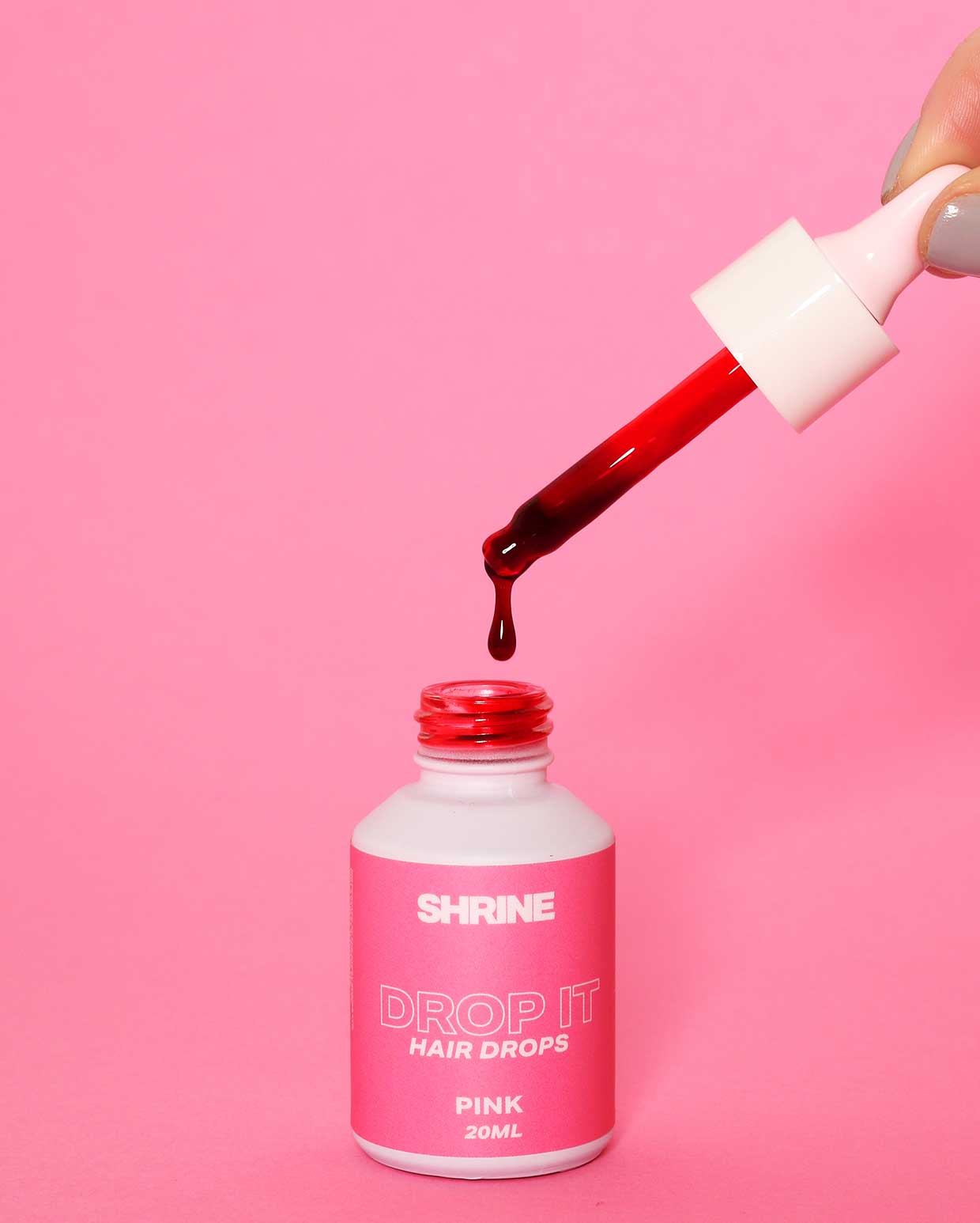 Pink Semi Permanent Hair Dye Dropper