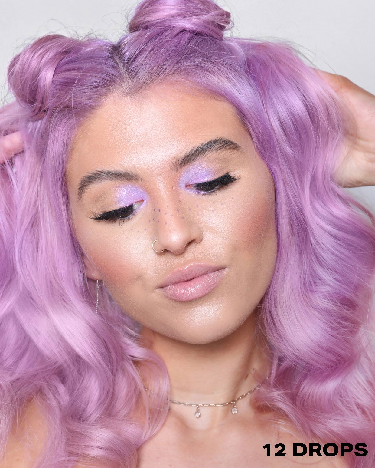 Purple semi permanent hair dye using 12 drops of DROP IT