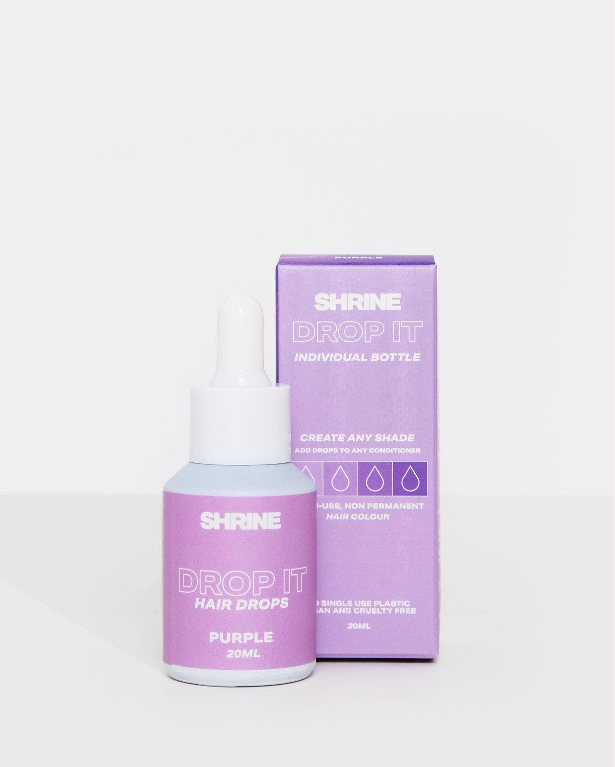 Purple semi permanent hair dye DROP IT individual bottle