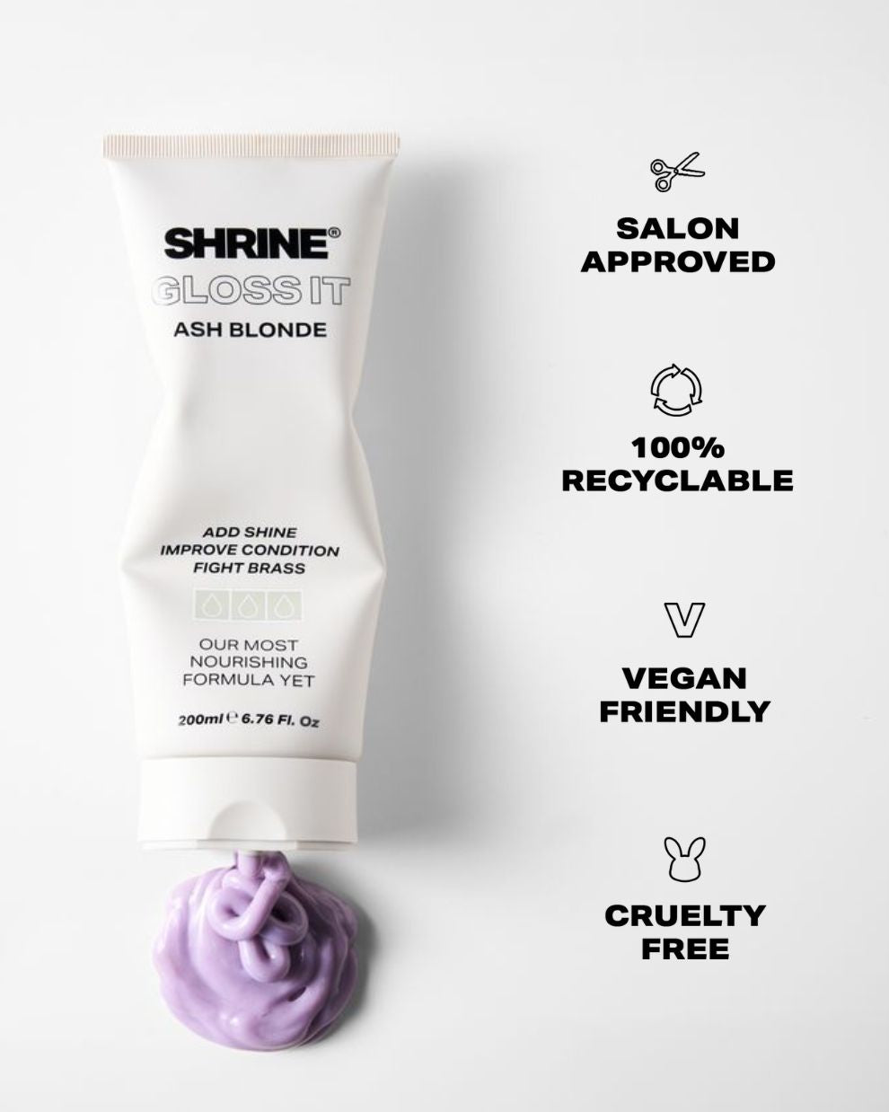 ASH BLONDE – GLOSS IT COLOUR DEPOSITING HAIR MASK - SHRINE