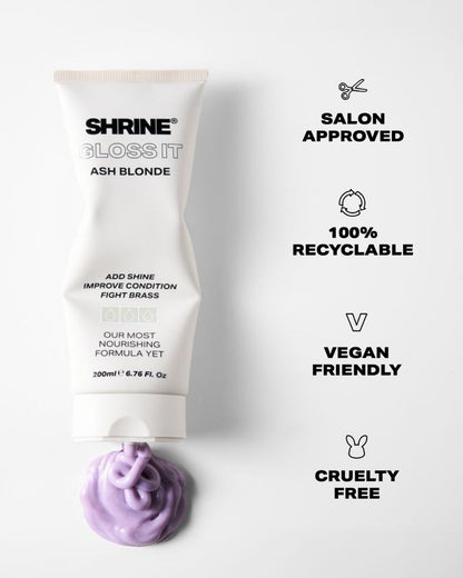 ASH BLONDE – GLOSS IT COLOUR DEPOSITING HAIR MASK - SHRINE