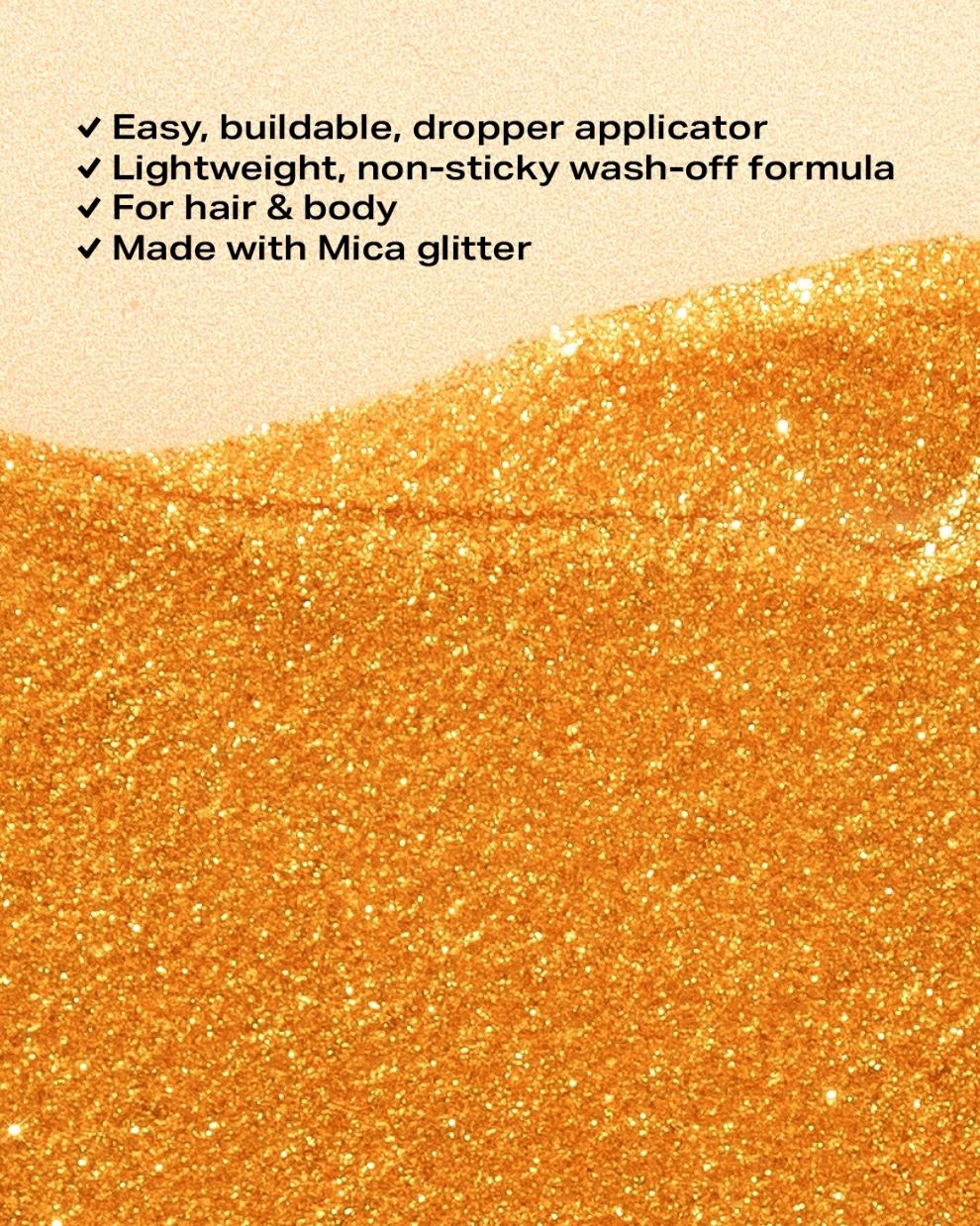 Gold Glitter Drops