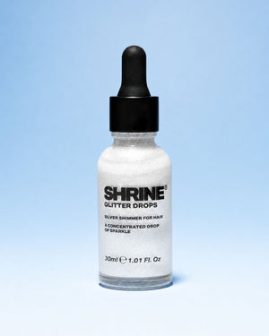 Silver Glitter Drops
