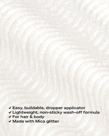 Silver Glitter Drops