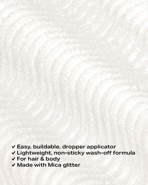 Silver Glitter Drops