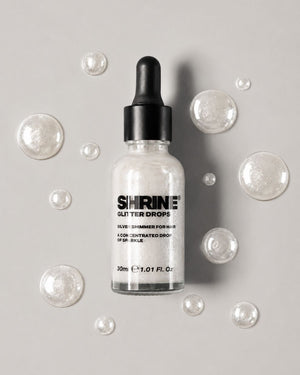Silver Glitter Drops