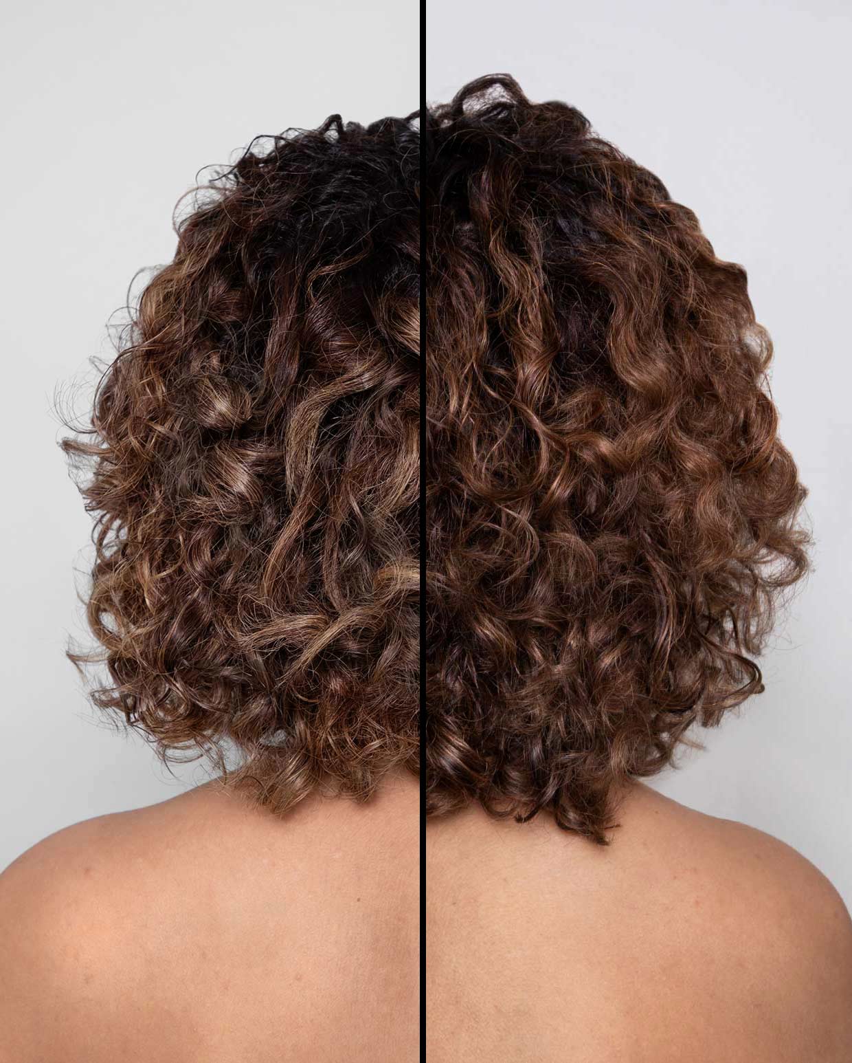 DROP IT WARM BRUNETTE  TONER BEFORE AND AFTER RESULTS ON BACK  ON MODEL 