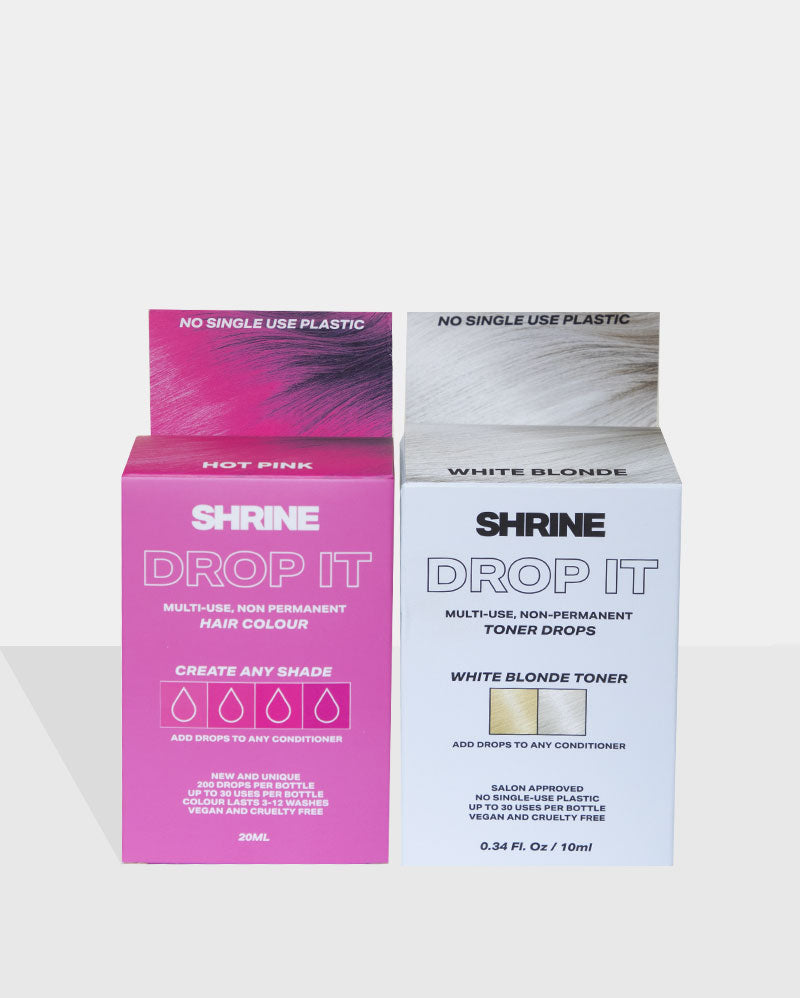 Shrine drop it hot pink and white blonde toner in boxes 