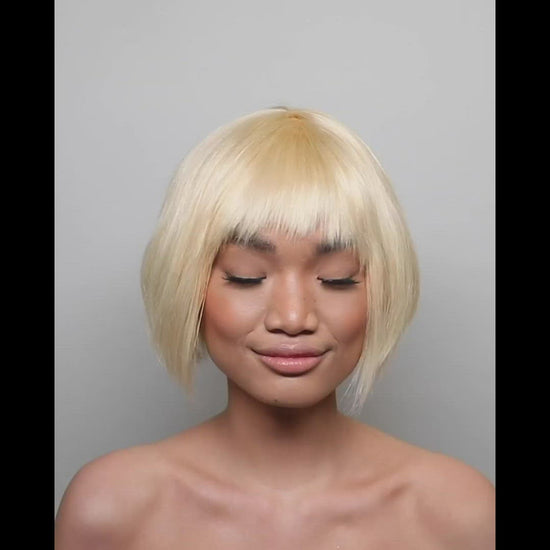 Blue hair dye video show different amounts of DROP IT