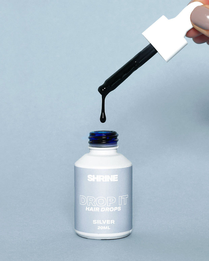 Silver Hair Dye DROP IT KIT | Grey Semi Permanent Colour Kit | SHRINE